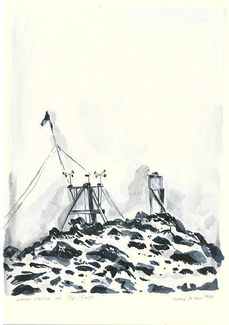 Adrie le Roux - Weather Station at Cape Evans